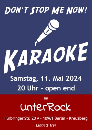 Veranstaltungsplakat für Karaoke-Veranstaltung