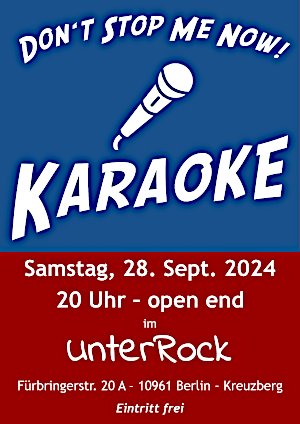 Veranstaltungsplakat für Karaoke-Veranstaltung